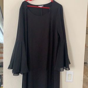 Sheer bell sleeved dress